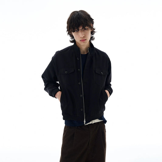 RT No. 25056 STRIPED COLLAR ZIP JK