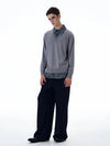 RT No. 20008 TWO PIECE BUTTON-UP SHIRT V-NECK SWEATER
