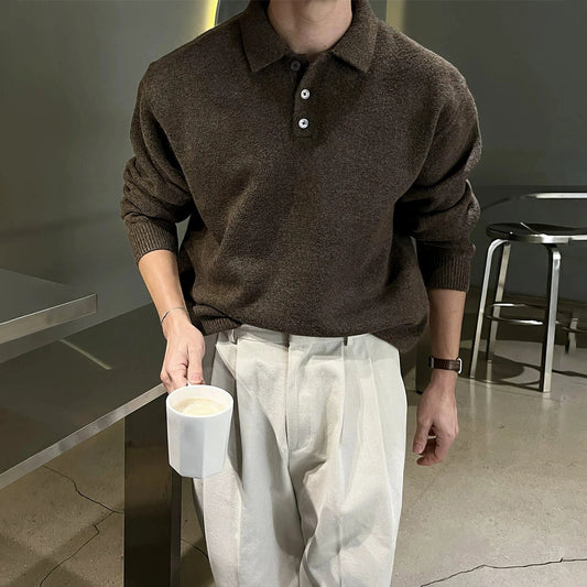 RT No. 18255 KNIT POLO COLLAR SWEATER