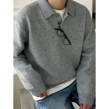 RT No. 33020 KNITWEAR POLO COLLAR SWEATER