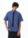 RT No. 12706 BLUE PLAID SHORT SLEEVE SHIRT