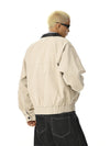 RT No. 27998 ICHI KHAKI-CREAM WORK ZIP JK