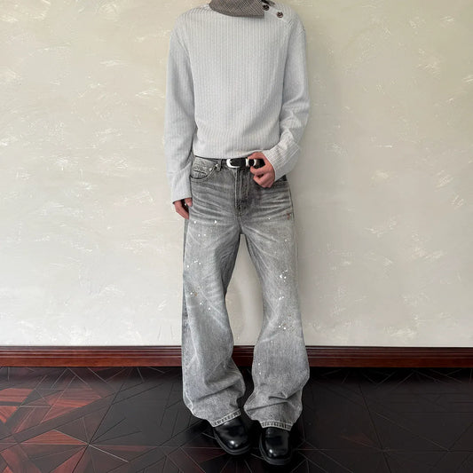 RT No. 40841 INK WHISKER WASH DENIM JEANS