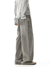 RT No. 32024 WHISKER WASH WIDE STRAIGHT JEANS