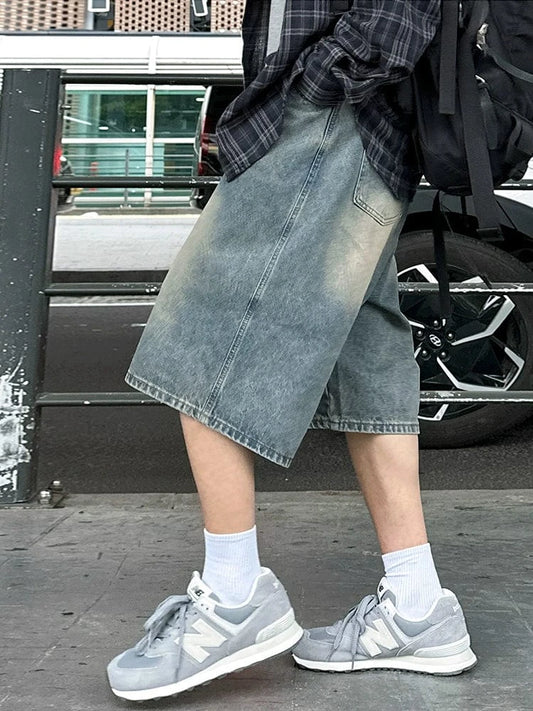RT No. 18613 WASHED BLUE DENIM SHORTS