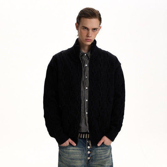 RT No. 58018 KNITWEAR TWIST COLLAR SWEATER