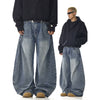 RT No. 32738 PLEATED DENIM STRAIGHT JEANS