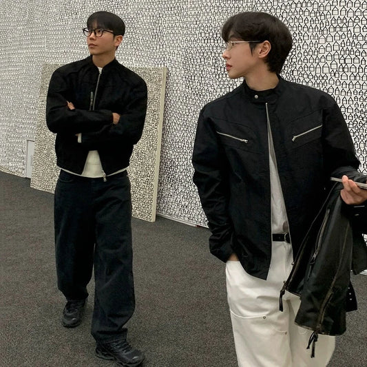 RT No. 19004 BLACK ZIP-UP MOTORCYCLE JK
