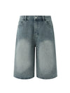 RT No. 18613 WASHED BLUE DENIM SHORTS
