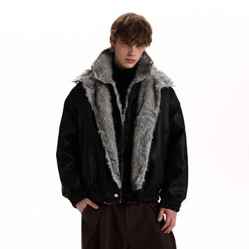 RT No. 58032 WOLF DOUBLE COLLAR JACKET