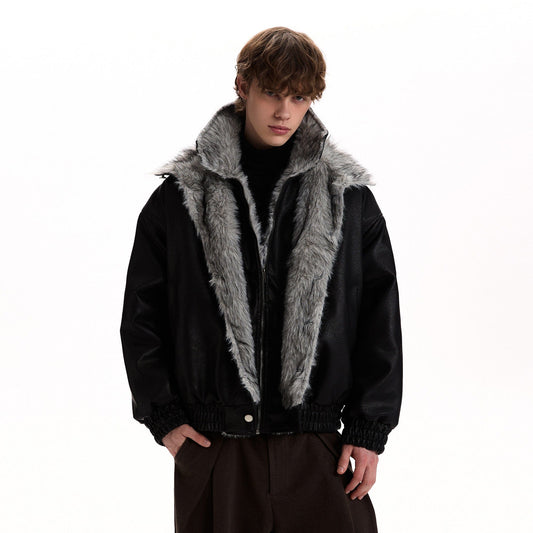 RT No. 58032 WOLF DOUBLE COLLAR JACKET