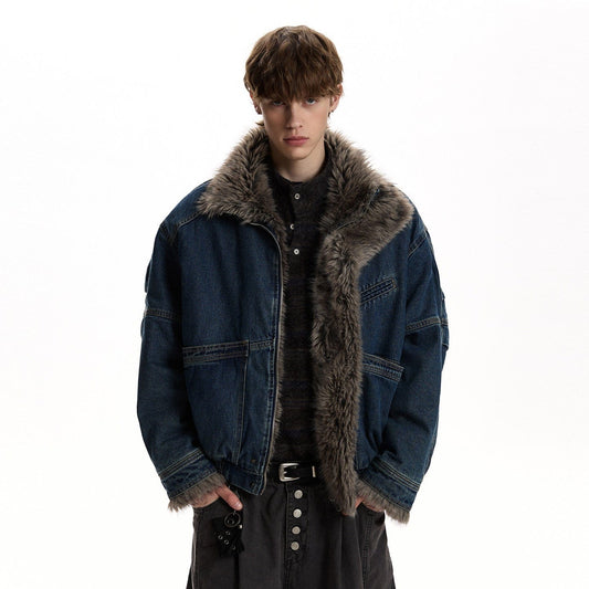 RT No. 59040 WOLF COLLAR DENIM JACKET