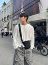 RT No. 19042 WHITE CREWNECK LONGSLEEVE