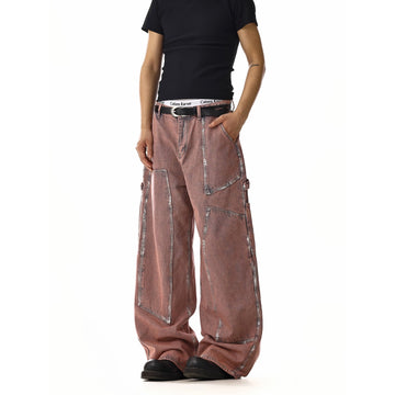RT No. 18206 LIGHT RED WORKWEAR JEANS