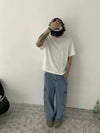 RT No. 19507 DENIM BLUE BAGGY STRAIGHT CARGO JEANS