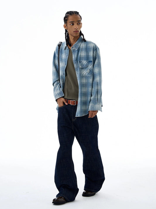 RT No. 19540 PLAID DENIM SHIRT JK