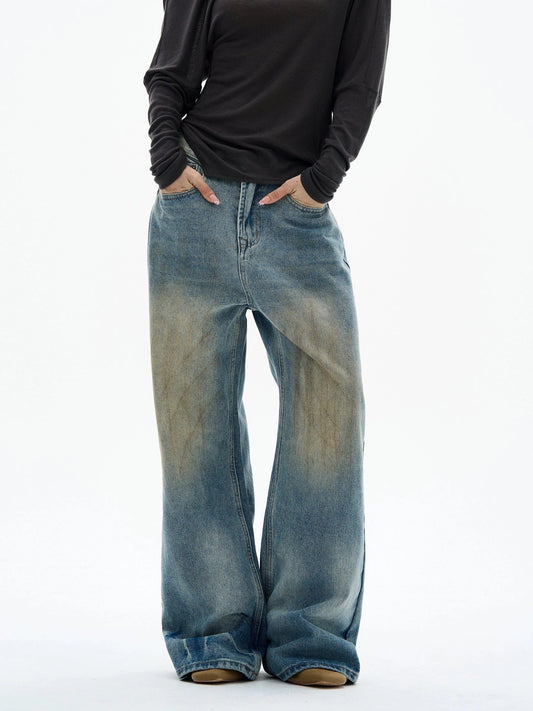 RT No. 32511 MUD WASHED DENIM STRAIGHT JEANS