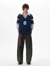RT No. 18035 KNIT V-NECK 8 SHORTSLEEVE SWEATER