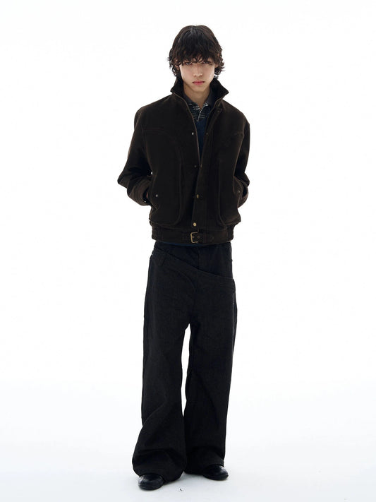 RT No. 25017 BROWN RODEO ZIP SUEDE JK