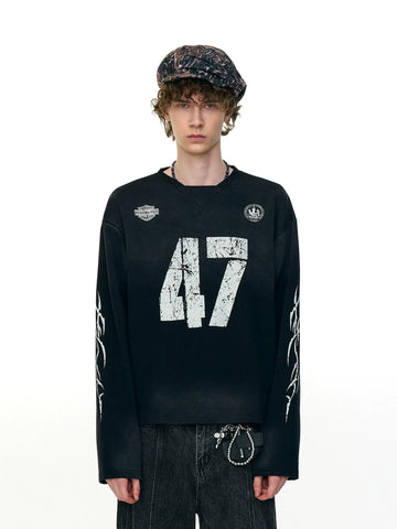 RT No. 50202 47 NUMBERED GRAPHIC LONGSLEEVE