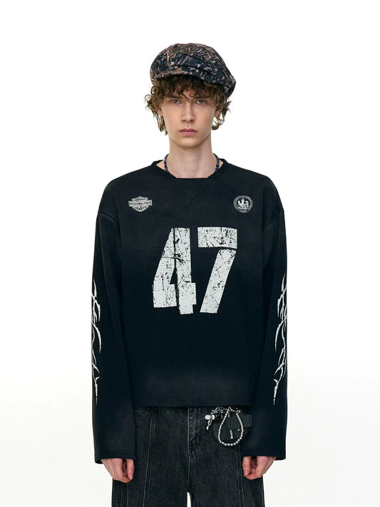 RT No. 50202 47 NUMBERED GRAPHIC LONGSLEEVE