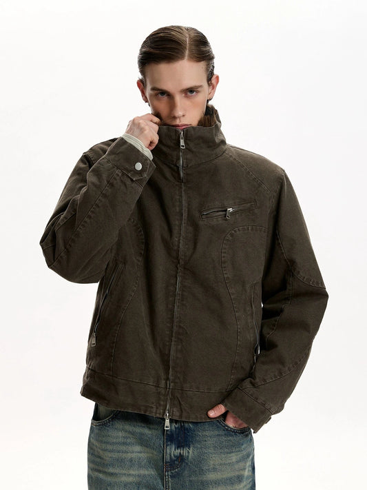 RT No. 45025 WOLF STAND COLLAR JACKET