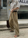 RT No. 18277 PLEATED DRAPE STRAIGHT PANTS