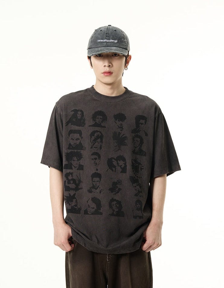 RT No. 11618 FACES GRAPHIC SHORT SLEEVE