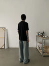 RT No. 18854 WASHED BLUE DENIM STRAIGHT JEANS