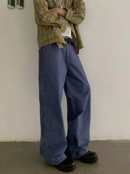 RT No. 29139 FRENCH BLUE STRAIGHT PANTS