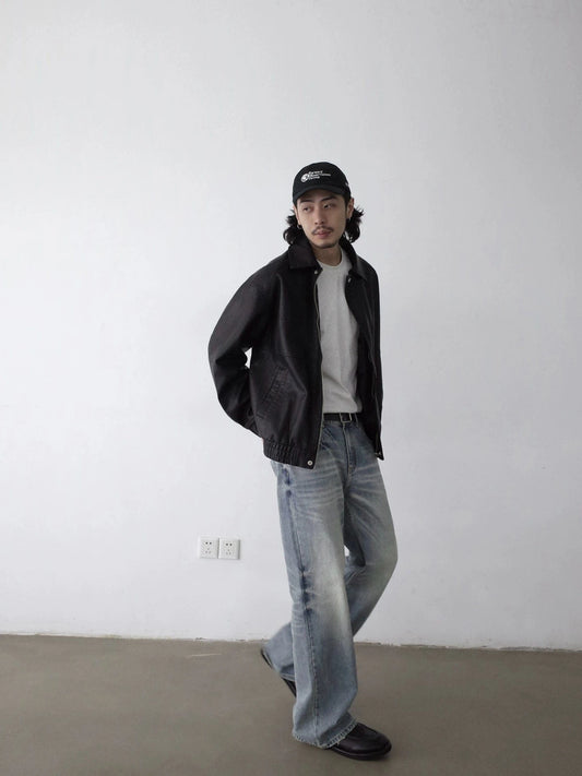 RT No. 32064 WHISKER WASH DENIM STRAIGHT JEANS