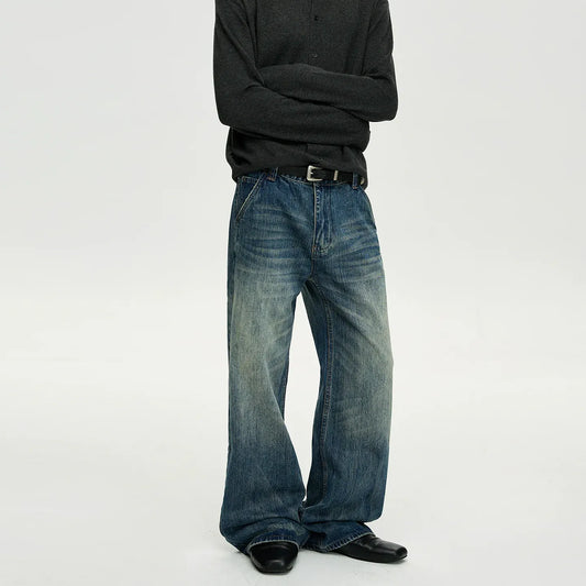 RT No. 40758 WASHED DENIM STRAIGHT JEANS