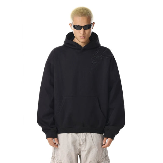 RT No. 33004 LIGHTNING EMBROIDERED PULLOVER HOODIE