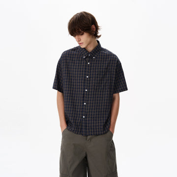 RT No. 18133 PLAID BUTTON-UP SHIRT