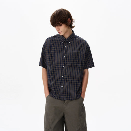 RT No. 18133 PLAID BUTTON-UP SHIRT