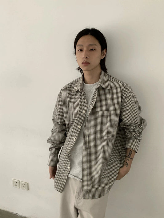 RT No. 28100 PLAID BUTTON-UP SHIRT