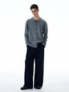 RT No. 20001 POLO COLLAR BUTTON-UP SWEATER