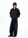 RT No. 29039 BROWN LEATHER ZIP JK