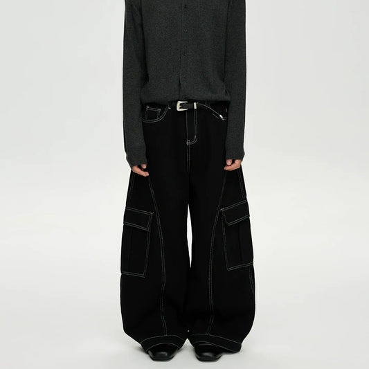 RT No. 40830 YORU STITCHED CARGO BAGGY PANTS