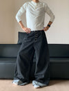 RT No. 32006 WASHED BAGGY STRAIGHT DENIM JEANS