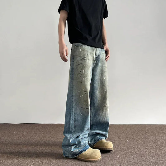 RT No. 40503 PAINT DENIM STRAIGHT JEANS