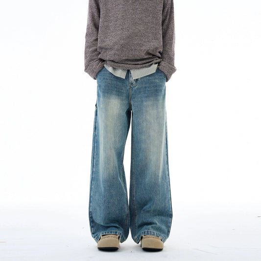 RT No. 19561 BLUE DENIM BAGGY STRAIGHT JEANS