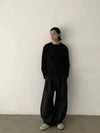RT No. 29102 PLEATED STRIPED SCIMITAR BAGGY PANTS