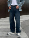 RT No. 19521 WASHED DENIM STRAIGHT JEANS