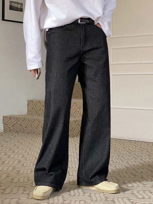 RT No. 25014 BLACK DENIM STRAIGHT JEANS