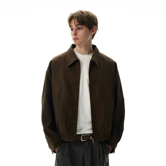 RT No. 40765 KUKI SILHOUETTE CROPPED ZIPPER JACKET