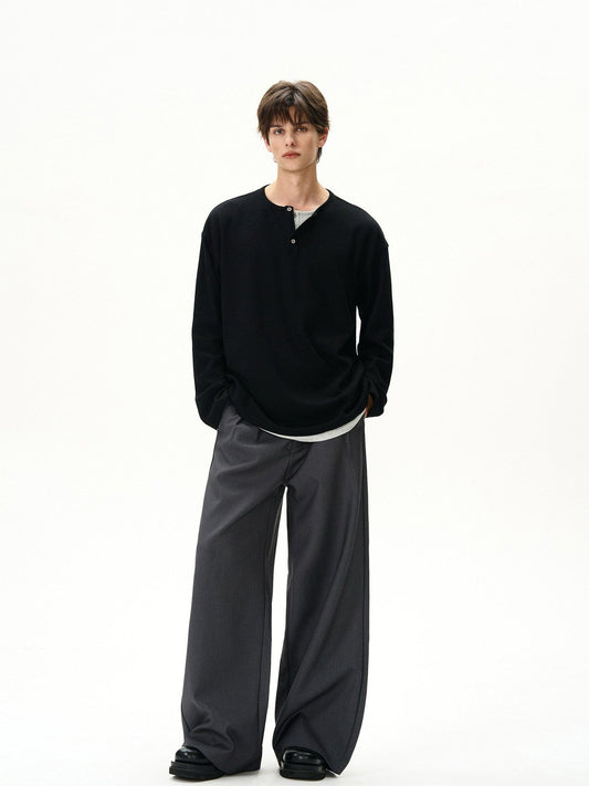 RT No. 50509 TWO PIECE HENLEY COLLAR LONG SLEEVE