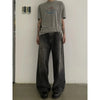 RT No. 18878 INK FADED BLACK BAGGY STRAIGHT JEANS