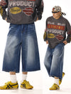 RT No. 13009 WASHED BLUE DENIM SHORT JEANS