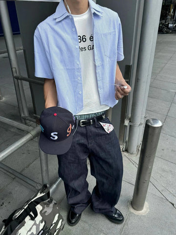 RT No. 32063 RAW DENIM BAGGY STRAIGHT JEANS
